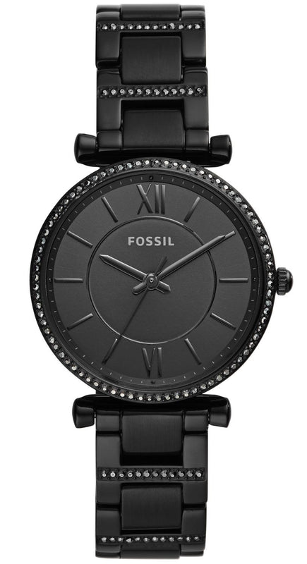 Fossil Carlie Black Dial Black Steel Strap Watch for Women - ES4488 Authentic Buy Shop Now