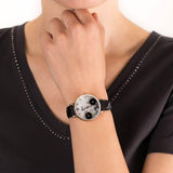 Fossil Jacqueline Mother of Pearl Dial Black Leather Strap Watch for Women - ES4535 Authentic Buy Shop Now