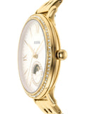 Fossil Jacqueline Moonphase Mother of Pearl Dial Gold Steel Strap Watch for Women - ES5167 Authentic Buy Shop Now