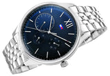 Tommy Hilfiger Damon Chronograph Blue Dial Silver Steel Strap Watch for Men - 1791416 Authentic Buy Shop Now