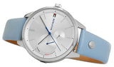 Tommy Hilfiger Brooke Silver Dial Blue Leather Strap Watch for Women - 1782023 Authentic Buy Shop Now