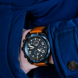 Fossil Bronson Black Dial Brown Leather Strap Watch for Men - FS5714 Authentic Buy Shop Now
