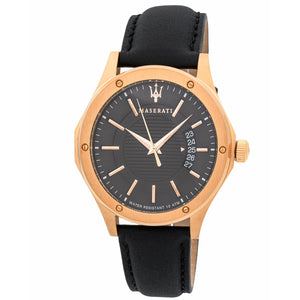 Maserati Circuito Black Dial Black Leather Strap Watch For Men - R8851127001 Authentic Buy Shop Now
