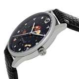 Gucci G-Timeless Moonphase Black Dial Black Leather Strap Watch For Men - YA1264045 Authentic Buy Shop Now