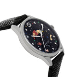 Gucci G-Timeless Moonphase Black Dial Black Leather Strap Watch For Men - YA1264045 Authentic Buy Shop Now