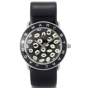 Marc Jacobs Amy Black Dial Black Leather Strap Watch for Women - MBM1163 Authentic Buy Shop Now