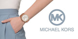 Michael Kors Lexington Chronograph White Dial Rose Gold Steel Strap Watch For Women - MK8313 Authentic Buy Shop Now