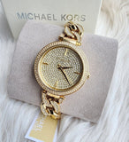 Michael Kors Catelyn Crystals Gold Dial Gold Steel Strap Watch For Women - MK4674 Authentic Buy Shop Now