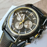 Versace V Ray Chronograph Grey Dial Black Leather Strap Watch for Men - VDB020014 Authentic Buy Shop Now