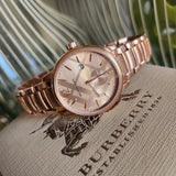 Burberry The Classic Rose Gold Dial Rose Gold Steel Strap Watch for Men - BU10013 Authentic Buy Shop Now