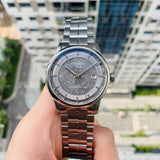 Tissot Luxury Powermatic 80 Anthracite Grey Dial Silver Steel Strap Watch For Men - T086.407.11.061.10 Authentic Buy Shop Now