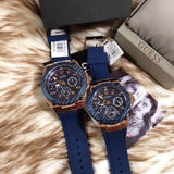 Guess Zena Blue Dial Blue Silicone Strap Watch For Women - W1049L2 Authentic Buy Shop Now