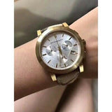 Burberry The City White Dial Haymarket Beige Leather Strap Watch for Women - BU9752 Authentic Buy Shop Now