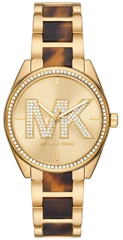 Michael Kors Janelle Quartz Gold Dial Two Tone Steel Strap Watch For Women - MK4730 Authentic Buy Shop Now