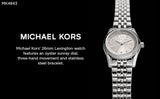 Michael Kors Lexington Three-Hand Silver Dial Silver Steel Strap Watch for Women - MK4843 Authentic Buy Shop Now