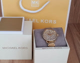 Michael Kors Portia Quartz Gold Dial Gold Steel Strap Watch For Women - MK3886 Authentic Buy Shop Now
