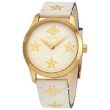 Gucci G Timeless White Dial White Leather Strap Watch For Women - YA1264096 Authentic Buy Shop Now
