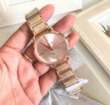 Michael Kors Portia Quartz Rose Gold Dial Rose Gold Steel Strap Watch For Women - MK3678 Authentic Buy Shop Now