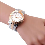 Marc Jacobs Amy Silver Dial Two Tone Steel Strap Watch for Women - MBM3194 Authentic Buy Shop Now