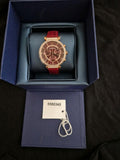 Swarovski Passage Chrono Red Dial Red Leather Strap Watch for Women - 5580345 Authentic Buy Shop Now