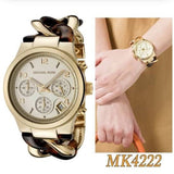 Michael Kors Runway Gold Dial Two Tone Steel Strap Watch for Women - MK4222 Authentic Buy Shop Now