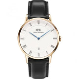 Daniel Wellington Classic Sheffield White Dial Black Leather Strap Watch For Men - DW00100084 Authentic Buy Shop Now