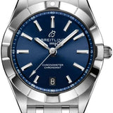 Breitling Chronomat 32 Blue Dial Silver Steel Strap Watch for Women - A77310101C1A1 Authentic Buy Shop Now