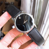 Movado Museum Black Dial Black Leather Strap Watch For Men - 2100002 Authentic Buy Shop Now