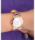 Burberry The City White Dial Rose Gold Steel Strap Watch for Women - BU9104 Authentic Buy Shop Now