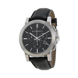Burberry The City Chronograph Black Dial Black Leather Strap Watch for Men - BU9356 Authentic Buy Shop Now