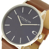 Coach Charles Blue Dial Brown Leather Strap Watch for Men - 14602151 Authentic Buy Shop Now