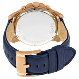 Fossil Grant Chronograph Black Dial Blue Leather Strap Watch for Men - FS5061 Authentic Buy Shop Now