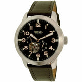 Fossil Pilot 54 Automatic Black Dial Brown Leather Strap Watch for Men - ME3118 Authentic Buy Shop Now