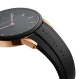 Daniel Wellington Iconic Motion Black Dial Rubber Strap Watch For Women - DW00100426 Authentic Buy Shop Now