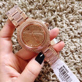 Michael Kors Camille Crystal Rose Gold Dial Rose Gold Steel Strap Watch for Women - MK5862 Authentic Buy Shop Now