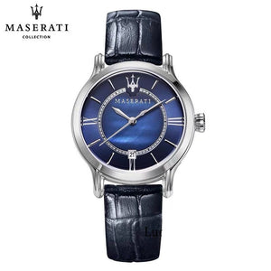 Maserati Epoca Blue Dial Blue Leather Strap Watch For Women - R8851118502 Authentic Buy Shop Now