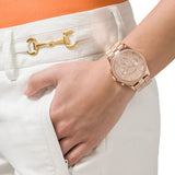 Marc Jacobs Henry Chronograph Rose Gold Dial Rose Gold Steel Strap Watch for Women - MBM3118 Authentic Buy Shop Now