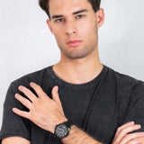Tommy Hilfiger Austin Black Dial Black Leather Strap Watch for Men - 1791638 Authentic Buy Shop Now