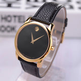 Movado Museum Black Dial Black Leather Strap Watch For Men - 0607014 Authentic Buy Shop Now