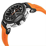 Tissot T Race Chronograph Black Dial Orange Rubber Strap Watch for Women - T048.217.27.057.00 Authentic Buy Shop Now