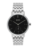 Hugo Boss Corporal Black Dial Silver Mesh Bracelet Watch for Men - 1513641 Authentic Buy Shop Now