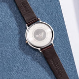 Emporio Armani Dress Quartz Silver Dial Brown Leather Strap Watch For Women - AR11063 Authentic Buy Shop Now