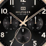 Tommy Hilfiger Daniel Black Dial Brown Leather Strap Watch for Men - 1710379 Authentic Buy Shop Now