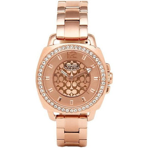 Coach Mini Boyfriend Rose Gold Dial Rose Gold Steel Strap Watch for Women - 14501701 Authentic Buy Shop Now