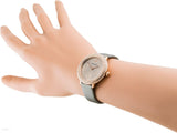 Swarovski Crystal Frost Grey Dial Grey Leather Strap Watch for Women - 5484067 Authentic Buy Shop Now