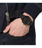 Emporio Armani Sportivo Chronograph Black Dial Black Leather Strap Watch For Men - AR2461 Authentic Buy Shop Now