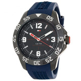 Tommy Hilfiger Cole Black Dial Blue Rubber Strap Watch for Men - 1790984 Authentic Buy Shop Now