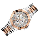 Guess Vista Analog Diamonds Silver Dial Two Tone Steel Strap Watch for Women - W0024L1 Authentic Buy Shop Now
