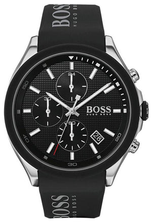 Hugo Boss Velocity Black Dial Black Leather Strap Watch for Men - 1513716 Authentic Buy Shop Now