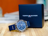 Tommy Hilfiger Eve Chronograph Quartz Blue Dial Blue Rubber Strap Watch For Women - 1782281 Authentic Buy Shop Now